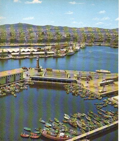 LAMINA V33168: Vista Puerto de Pescadores en Barcelona