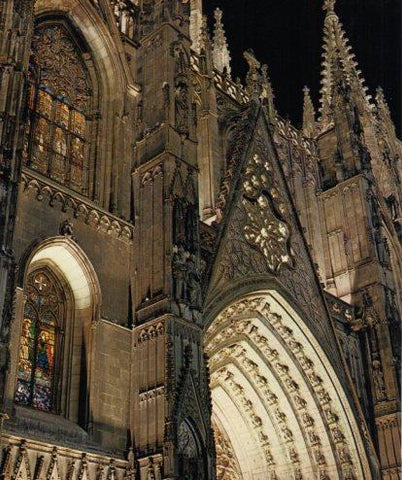 LAMINA V33160: Fachada central catedral de Barcelona