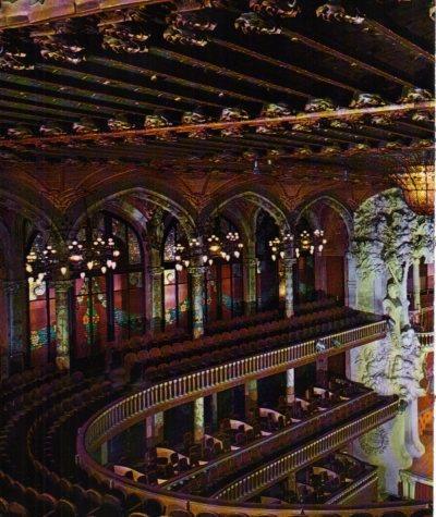 LAMINA V33179: Detalle sala de conciertos del Palacio de la Musica, Barcelona