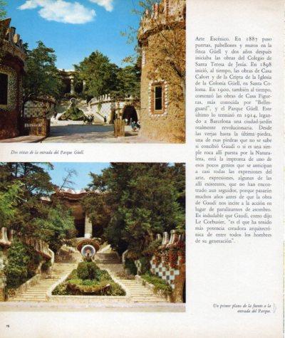 LAMINA V33184: Vistas entrada del Parque Guell en Barcelona