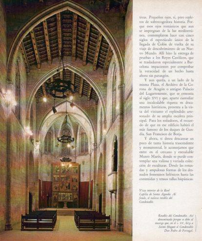 LAMINA V33158: Interior de la Real Capilla de Santa Agueda, Barcelona