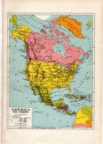 LAMINA V33128: Mapa de America del Norte