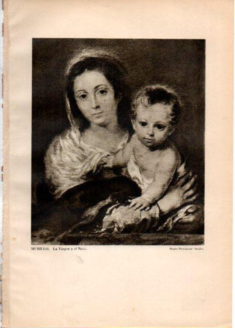 LAMINA V33138: La Virgen y el Niño por Murillo