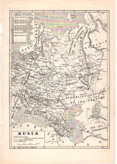 LAMINA V33142: Mapa de Rusia