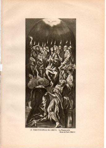 LAMINA V33145: La Pentecostes por El Greco