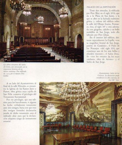 LAMINA V33152: Salon de Ciento y Salon de las Cronicas en ayuntamiento de Barcelona