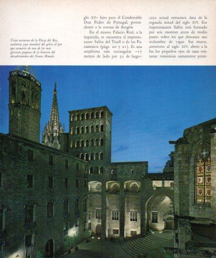 LAMINA V33154: Vista nocturna Plaza del Rey, Barcelona