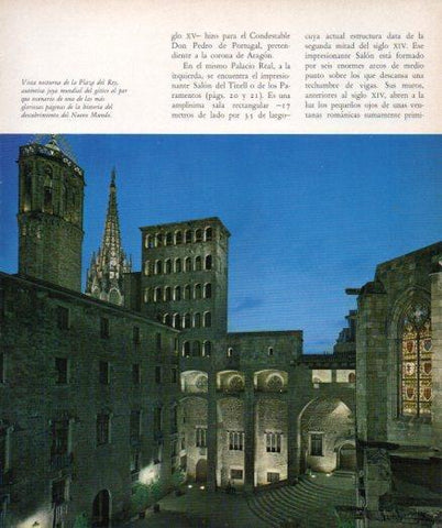 LAMINA V33154: Vista nocturna Plaza del Rey, Barcelona