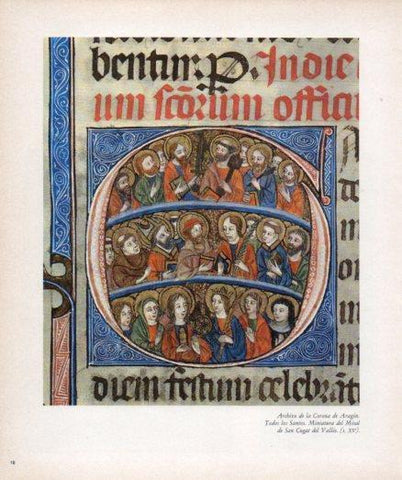 LAMINA V33156: Todos los Santos, Miniatura del Misal de San Cugat de Valles