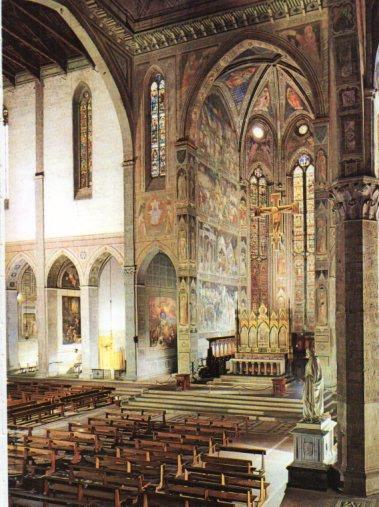 LAMINA V33226: Florencia. Interior iglesia de Santa Croce