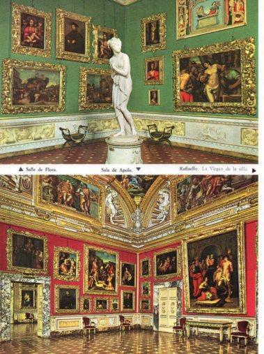 LAMINA V33232: Florencia. Salas Flora y Apolo en Palacio Pitti