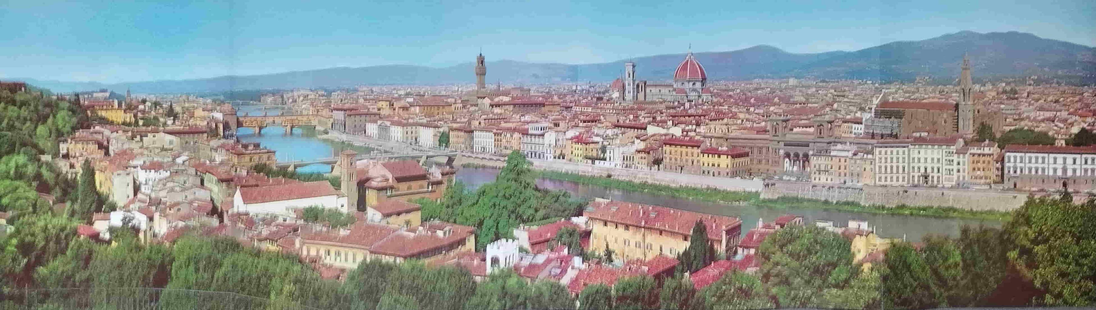 LAMINA V33239: Vista panoramica de Florencia desplegable