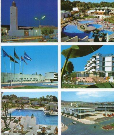 LAMINA V33252: Avenidas y Hoteles varios en Agadir, Marruecos