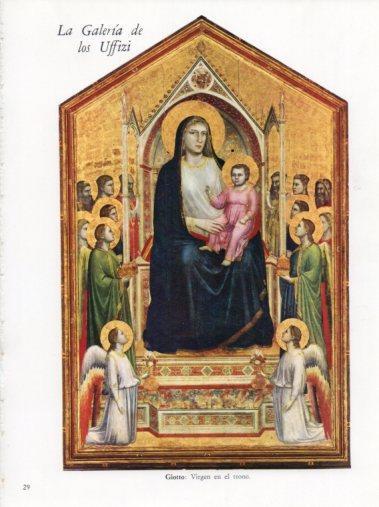 LAMINA V33220: Virgen en el trono por Giotto