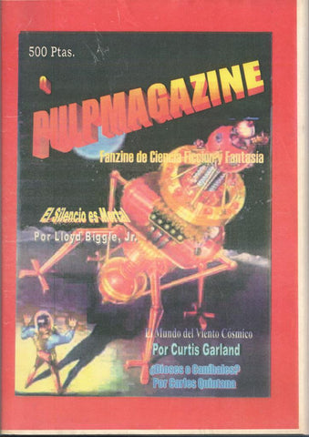 Fanzine: Pulpmagazine num 0, junio 2000. Ilustraciones por Fran Perea (Ilustrator T1000) - El silencio es mortal, El mundo del viento cósmico