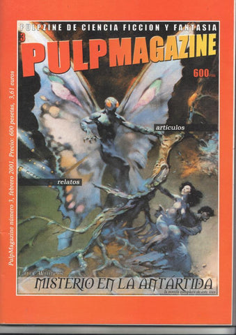 Fanzine: Pulpmagazine num 3, febrero 2001. Ilustraciones por Fran Perea. Novela completa Misterio en la Antártida por Larry Winters 