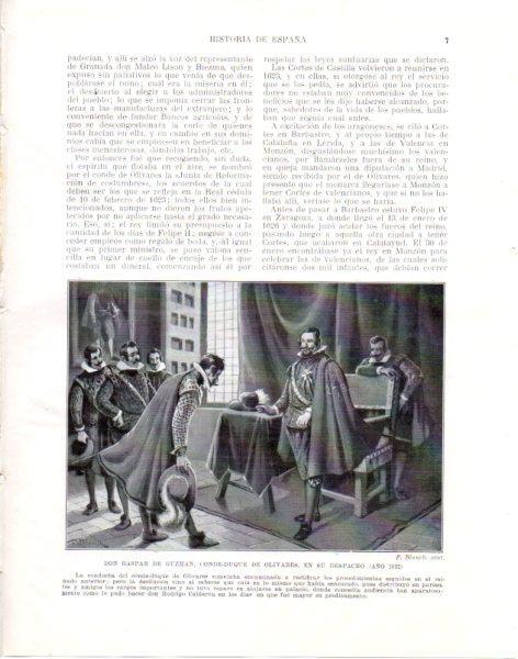 LAMINA V33910: El Conde Duque de Olivares en su despacho por F. Blanch