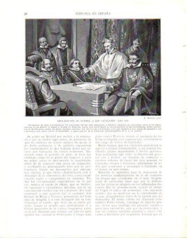 LAMINA V33917: Declaracion de guerra a los catalanes año 1640 por F. Blanch