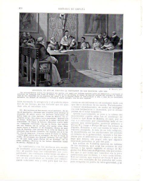 LAMINA V33874: Asamblea en la que se discutio la expulsion de los moriscos por F. Blanch