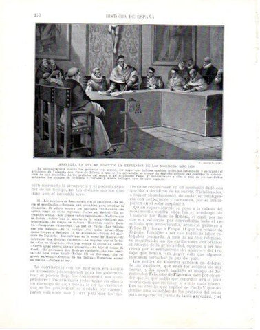 LAMINA V33874: Asamblea en la que se discutio la expulsion de los moriscos por F. Blanch