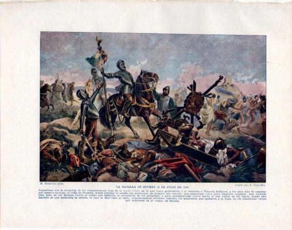 LAMINA V33879: Batalla de Otumba copia por J. Segrelles