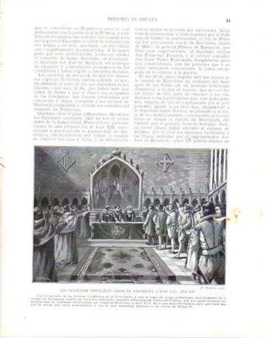 LAMINA V33918: Proclamacion de Luis XII como Conde de Barcelona por F. Blanch