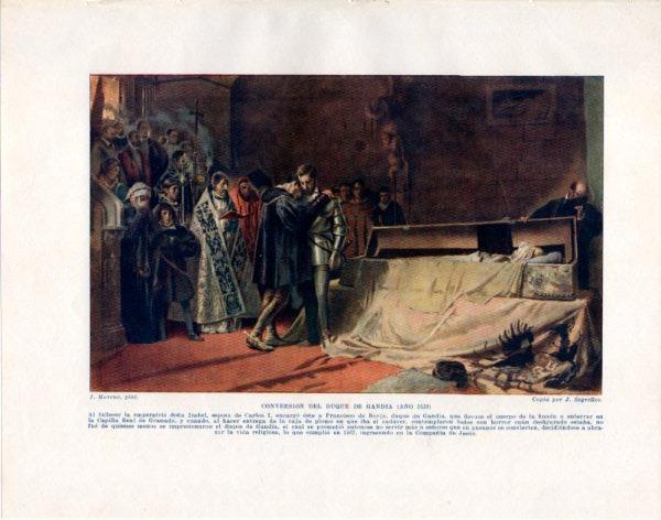 LAMINA V33883: Conversion del Duque de Gandia copia por J. Segrelles
