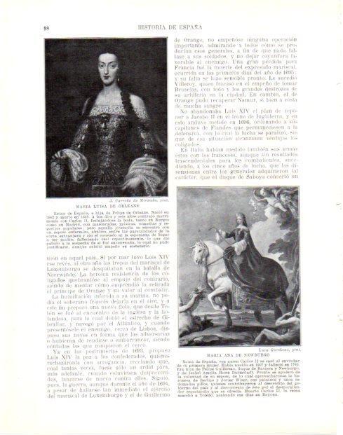 LAMINA V33948: Maria Luisa de Orleans por Carreño de Miranda y M. A. de Newburgo por Giordano