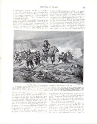 LAMINA V33949: Victoria de los franceses en Torroella de Montgri por F. Mota