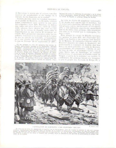 LAMINA V33951: Capitulacion de Barcelona a los franceses en 1697 por F. Mota