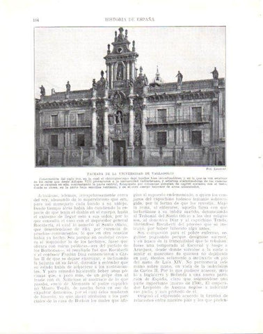 LAMINA V33952: Fachada Universidad de Valladolid