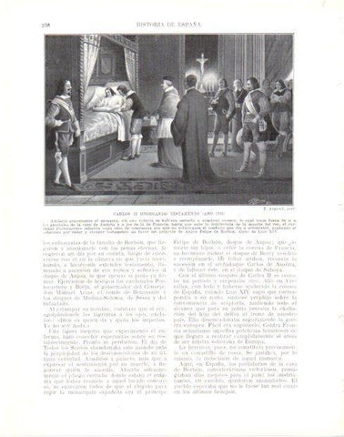 LAMINA V33953: Carlos II otorgando testamento por T. Argemi