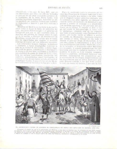 LAMINA V33959: Arquiduque Carlos de Austria proclamado en Denia rey  en 1705 por T. Argemi