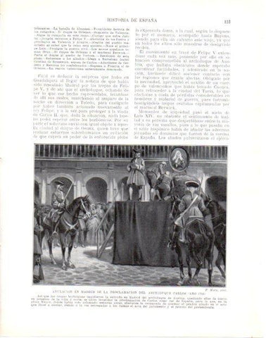 LAMINA V33961: Anulacion de la proclamacion del Archiduque Carlos en Madrid por F. Mota