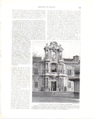 LAMINA V33957: Fachada Palacio de San Telmo en Sevilla