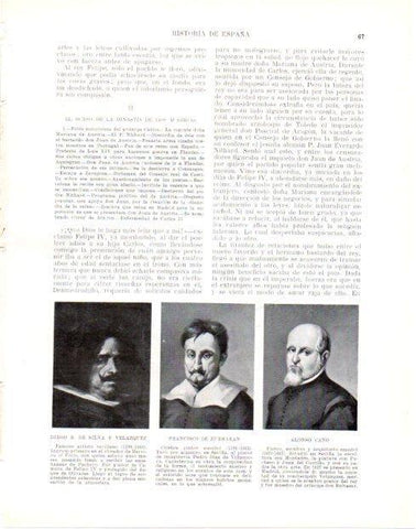 LAMINA V33944: Velazquez, Zurbaran y Alonso Cano