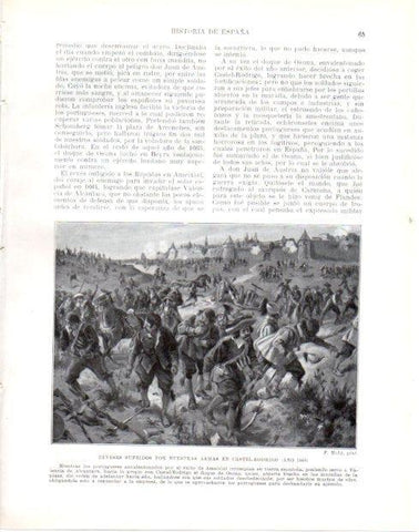 LAMINA V33943: Reveses sufridos por los españoles en Castel-Rodrigo por F. Mota