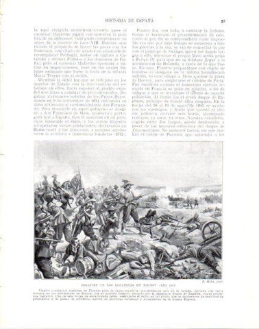 LAMINA V33922: Desastre de los españoles en Rocroy por F. Mota