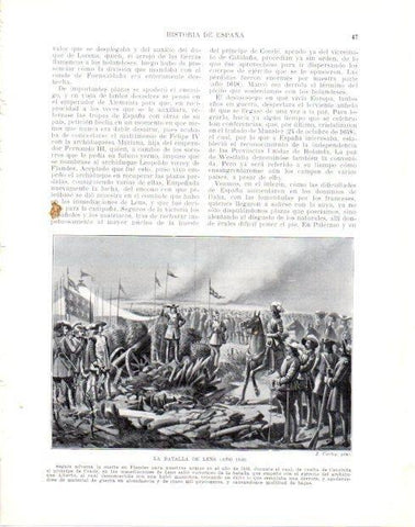 LAMINA V33924: Batalla de Lens por J. Cuchy
