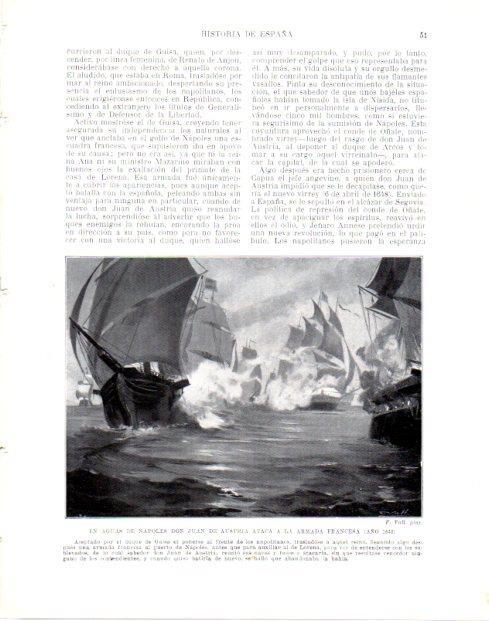 LAMINA V33926: Juan de Austria ataca a la armada francesa en aguas de Napoles por F. Vall