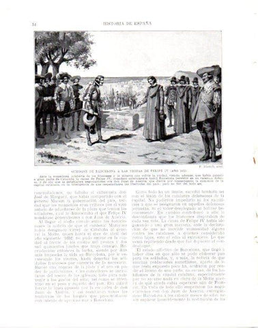 LAMINA V33928: Sumision de Barcelona a las tropas de Felipe IV por F. Blanch