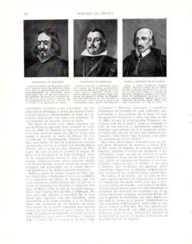 LAMINA V33930: Francisco de Quevedo, Francisco de Moncada y Calderon de la Barca