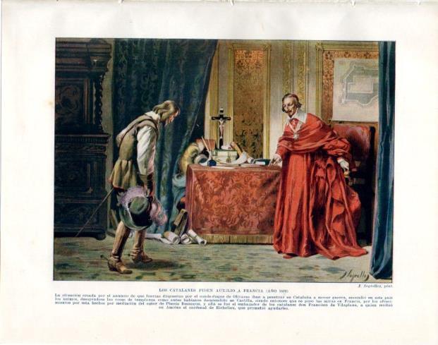 LAMINA V33934: Los catalanes piden auxilio a Francia en 1640 por J. Segrelles