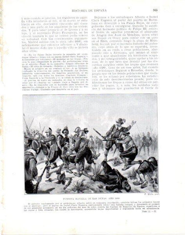 LAMINA V33872: Batalla de Las Dunas por F. Mota