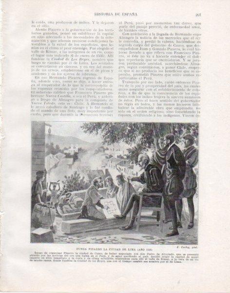 LAMINA V33801: Funda Pizarro la ciudad de Lima por J. Cuchy