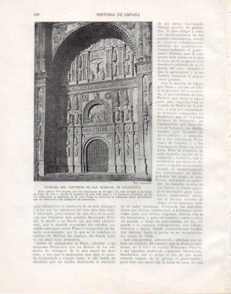 LAMINA V33802: Fachada del Convento de San Estevan de Salamanca