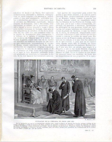LAMINA V33813: Fundacion de la Compañía de Jesus por F. Blanch