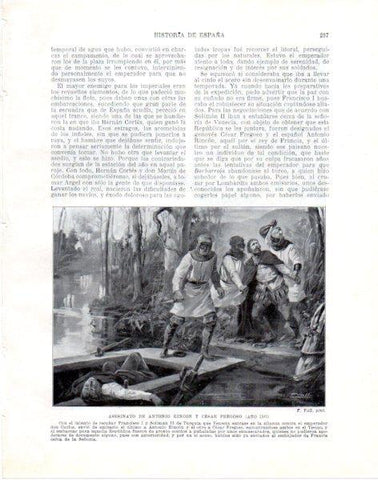 LAMINA V33814: Asesinato de Antonio Rincon y Cesar Fregoso por F. Vall