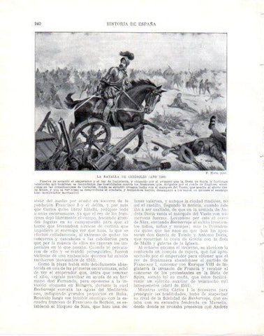 LAMINA V33815: Batalla de Cerisoles por F. Mota