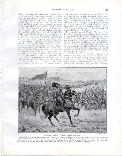 LAMINA V33816: Marcha Carlos V sobre Paris por F. Mota